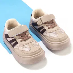 Oh! Pair Slip On Sport Shoes with Velcro Closure - Khaki-picture-25
