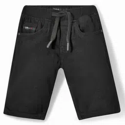 Ruff Solid Colour Denim Shorts - Black-picture-26