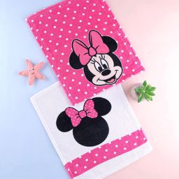 Babyhug Disney Terry Woven Minnie Mouse Digital Printed Towel L 33.02 X B 25.4 cm - Pink-image-23