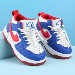 Babyoye Casual Shoes with Lace Up  Closure & Brand Logo Print - Blue-image-87