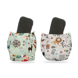 Chinmay Kids One Size Adjustable Baby Cloth Button Diaper - Washable/Reusable Nappies for Infants & Toddlers With Black Insert (8 X 8 inch) Pack of 2-image-98