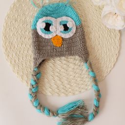 Woonie Handmade Crochet Bird Cap - Blue-image-43