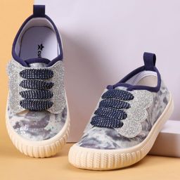 Cute Walk by Babyhug Slip On Casual Shoes with Marble Design & Glitter Detailing - Navy Blue-image-94