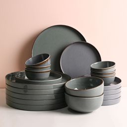 Von Casa Melamine Plato Dinner Set of 20 Pcs | Glossy Blue Heaven Dinner Set-picture-14