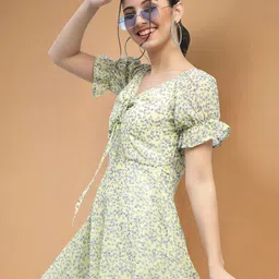 Moda Rapido Floral Print Applique Fit & Flare Dress-picture-16