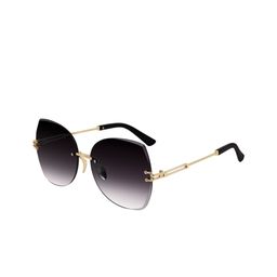 DEXENT COLLECTION Women Black Lens & Gold-Toned Butterfly Sunglasses with-4