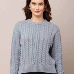 NoBarr Women Cable Knit Pullover-image-95