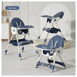 fab n funky High Chair with Rocking Function and Cushioned Seat - Blue image 2