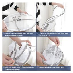 COZY VIBES Foldable Drying Net, Hanging Net, Foldable, Drying Basket, Double Layer, 2 Layers , Hanging Net Hanging Multifunctional for Drying Sweaters etc - PACK OF 1 - COLOR MAY VARY image 2