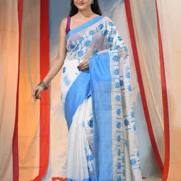 DESH BIDESH Floral Zari Pure Cotton Saree-image-33
