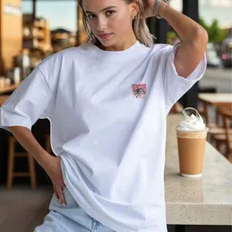 CORSICA Graphic Printed Round Neck Cotton Oversized T-shirt-image-72