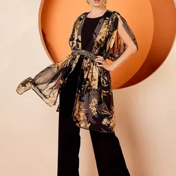 Antheaa Embellished Round Neck Tunic Top With Trousers Co-Ords-picture-25