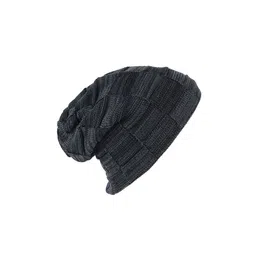 iSWEVEN Unisex Black & Grey Beanie-50