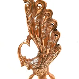 apka mart Copper Toned Textured Metal Flower Vase-image-22