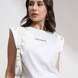 Street By Tokyo Talkies Women Solid Round Neck Relaxed Fit T-shirt-image-100
