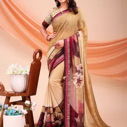 DIVASTRI Floral Print Saree-picture-23