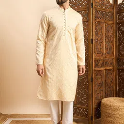 HERE&NOW Men Ethnic Motifs Embroidered Thread Work Kurta-picture-43