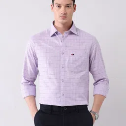 AD By Arvind Men Slim Fit Checked Spread Collar Pure Cotton Casual Shirt-image-18