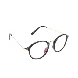 BAYBERRY Unisex Clear Lens & Gold-Toned Round Sunglasses with-10