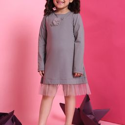 Baawri Girls Cotton A-Line Knee Length Dress-image-14