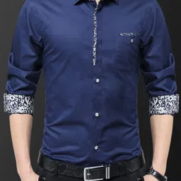 StyleCast Men India Slim Fit Solid Spread Collar Cotton Casual Shirt-image-78