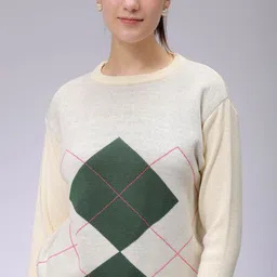 Freehand by The Indian Garage Co Women Self Design Pullover-picture-12