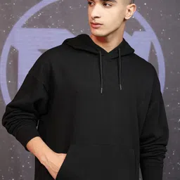 The Roadster Lifestyle Co. Men Cotton Fleece Oversized Full Sleeves Hoodie-image-69