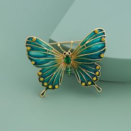 Kushal's Fashion Jewellery Gold-Plated Zircon Studded Butterfly Shaped Saree Brooch Clip-image-39