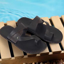 Metro Men Leather Comfort One Toe Sandals-image-94