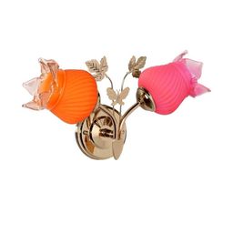 Somil Premium Designer Glass Wall / Night Lamp Elegant & Stylish Dcor Accent for Modern Interiors, Color- Pink, Orange, Size:- 28 X 15 X 34 CM-picture-38