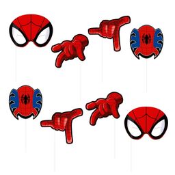 Funcart Marvel Spider Man Themed Photo Booth Props Multicolour - 8 Pieces-image-28