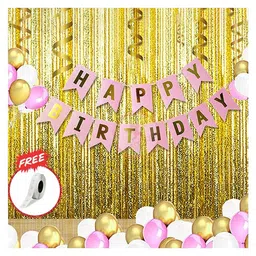 Party Propz Birthday Balloons Combo Pack of 65 - Gold-picture-1