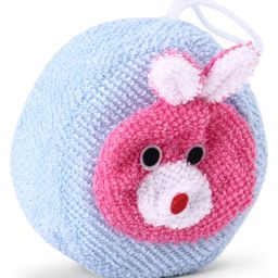 Bath Sponge With Bunny Design - Blue & Pink-picture-1