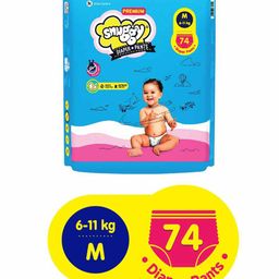 Snuggy Premium Baby Pant Style Diapers Medium - 74 Pieces-image-106