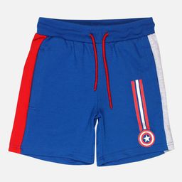 Kidsville Captain America Shield Print Shorts - Blue-image-15