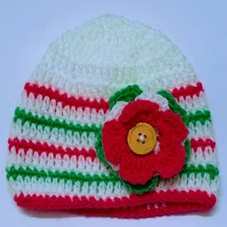 Knits & Knots Flower Design Cap - Multi Colour-picture-13