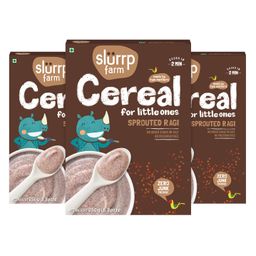 Slurrp Farm Sprouted Ragi Cereal - 250 gm (Pack of 3)-1