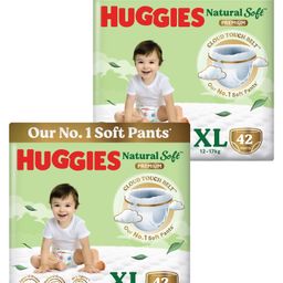 Huggies Natural Soft Premium Baby Diaper Pants, Extra Large Size (12-17 Kgs) 42 Pieces (Pack of 2)-image-91