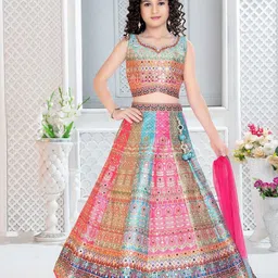 JAY NAGNATH FAB Girls Embellished Sequinned Ready to Wear Lehenga & Blouse With Dupatta-picture-14