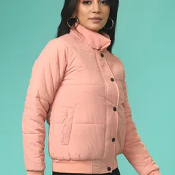 Campus Sutra Women Striped Lightweight Longline Bomber Jacket-image-26