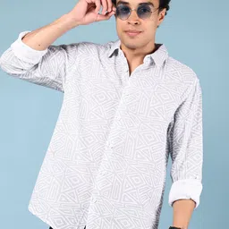 V-Mart Men Printed Cotton Regular Fit Shirt-image-12