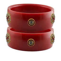 Vidhya Kangan Women Red Bangle-image-62