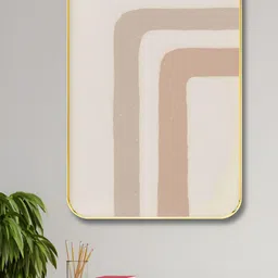Myntra Elegant Homes Peach & Pink Abstract Printed Wood Wall Art-image-77