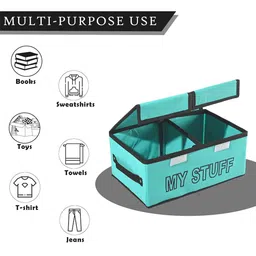 Kuber Industries Green Set of 4 Regular Multi-Utility Organisers image 5