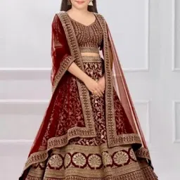 FP_K_LC033_Maroon05_(12-13) Girls Lehenga Choli Set with Dupatta-image-10