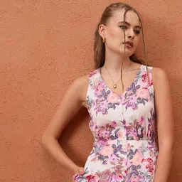 CORSICA Floral Print Sleeveless Vest Top-picture-40