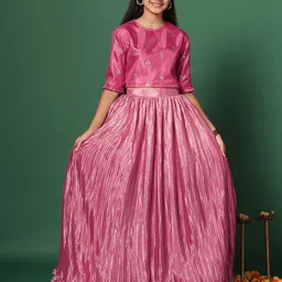 Sangria Girls Embroidered Lehenga Choli-image-55