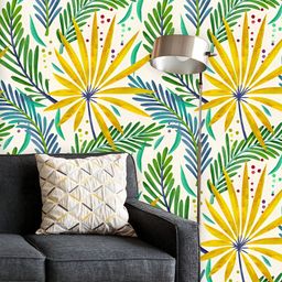 ArtzFolio Printed UV-Resistant Anti-Bacterial Tropical LeavesPeel & Stick Wallpaper-image-14