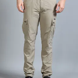RIGS AND RAGS Men Comfort Regular Fit Mid-Rise Cargos Trousers-picture-12
