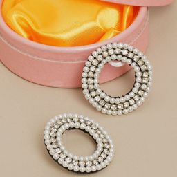 StyleCast Silver-Plated Cubic Zirconia Studded Circular Studs-image-94